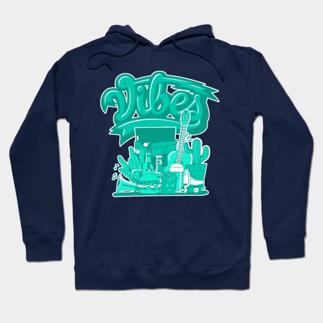 Sneaker Vibes Clear Jade Retro Hoodie by funandgames